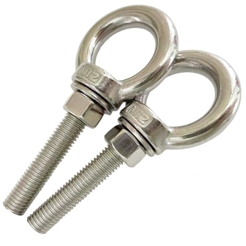 Boulon à œil M12 en acier inoxydable 304 de 60 mm pour levage robuste x2