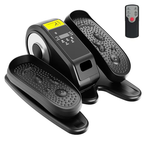 DQGM Motorized Under Desk Elliptical Pedal Exerciser – Compact Seated Leg & Foot Trainer with Remote Control – Quiet Electric Exercise Machine for Seniors