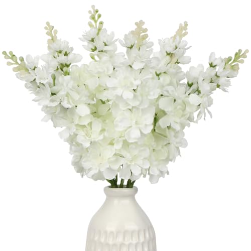 Dilatata White Delphinium Artificial Flowers cover