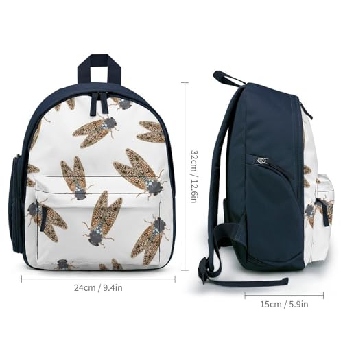 Summer Cicada Cute Backpack Lightweight Travel Daypack Basic Notebook Bag with Pockets2