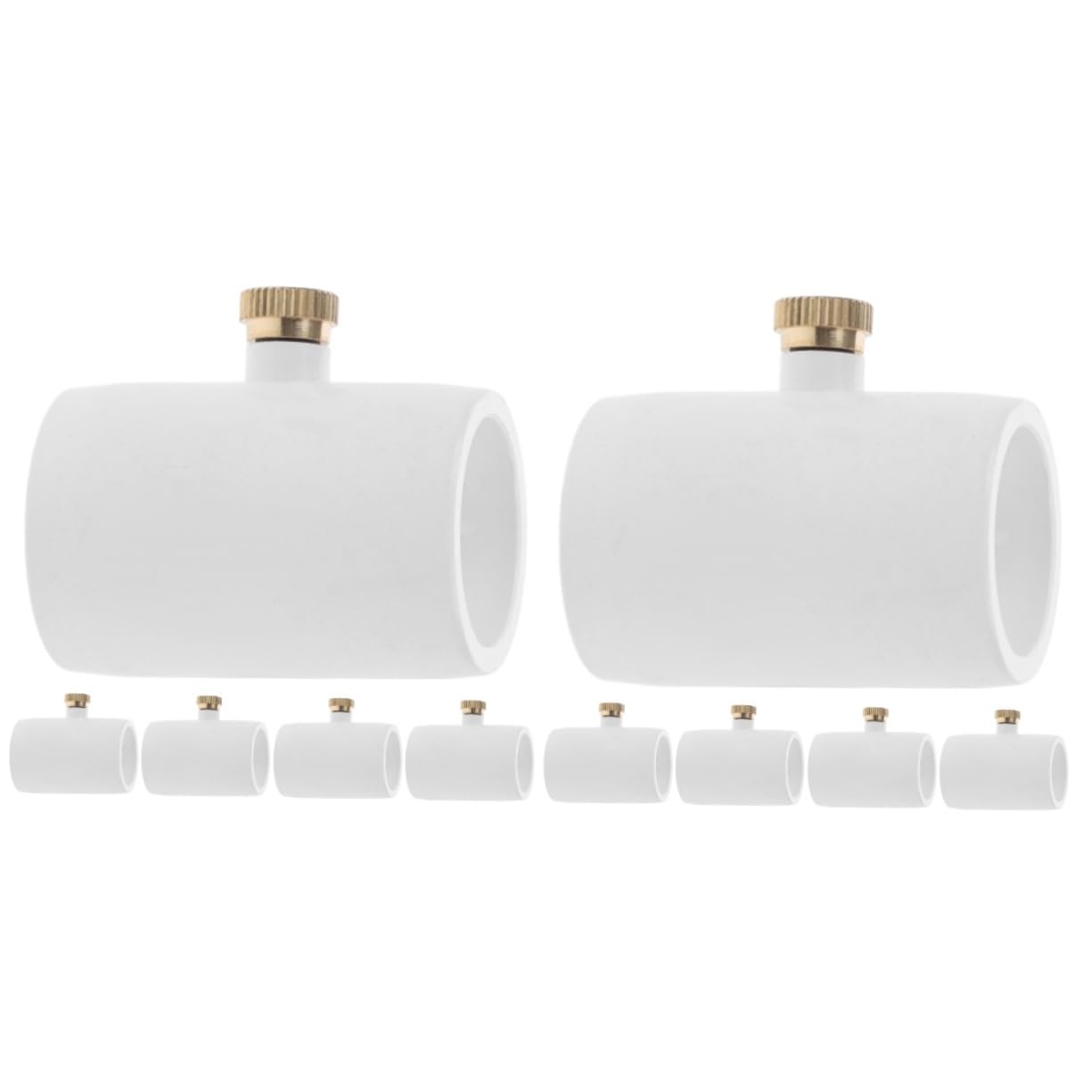 TOYANDONA 2 Set di Ugelli di Ricambio da 1/2" in PVC Connettore in Ottone di Nebulizzazione per Esterni 5 Pezzi*2