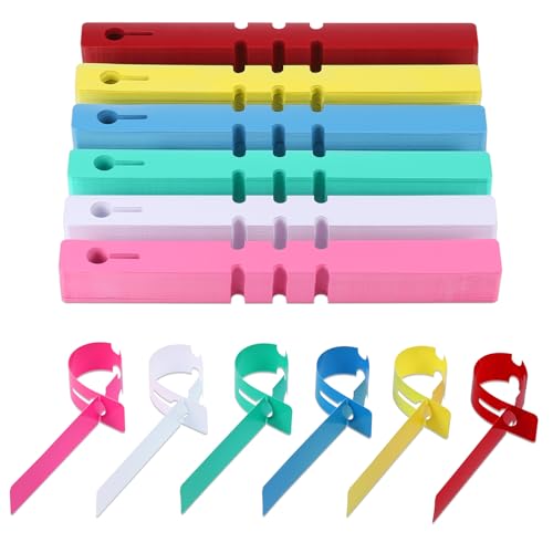 Yimomoyi Kunststoff Pflanzenetiketten, 600 Stück Hängende Pflanzen Schilder Beschriften, Wetterfest Gartenetiketten für Innen und Außenbereich, 21 x 2 cm, Mehrfarben