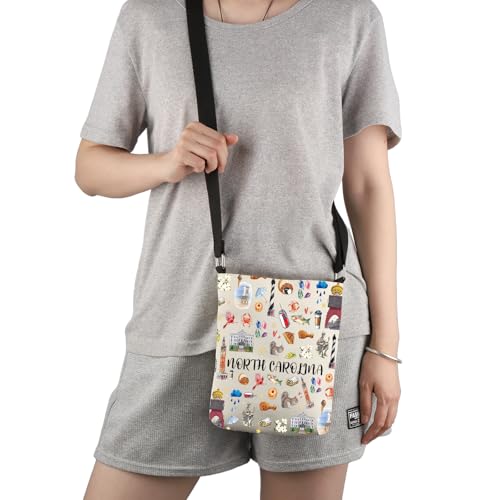 G2TUP North Carolina Gift North Carolina Lover Crossbody Bag North Carolina Tourist Travel Bag North Carolina Souvenir4