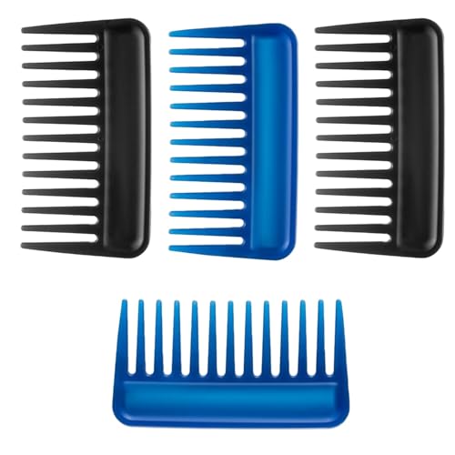 Set 4 Pcs Peines Dientes Anchos Negro y Azul miniatura 1