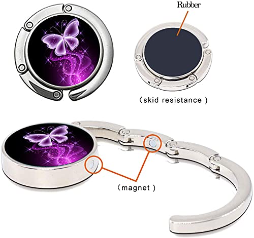 Image of Bosketo Foldable Purse Hook Womens Bag Table Hanger Collection Desk Hooks for Purse (3pack Butterfly-Hook)