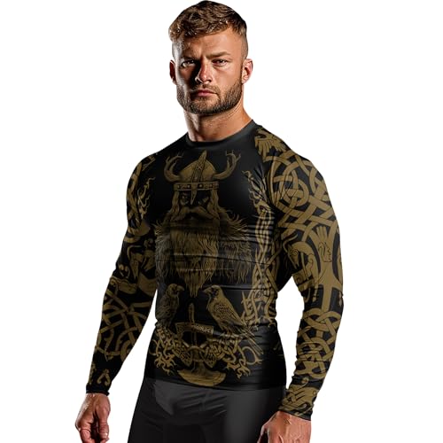 Viking Long Sleeve Rash Guard for Men – Compression Fit Training Shirt for MMA, BJJ, and Fitness Workouts4