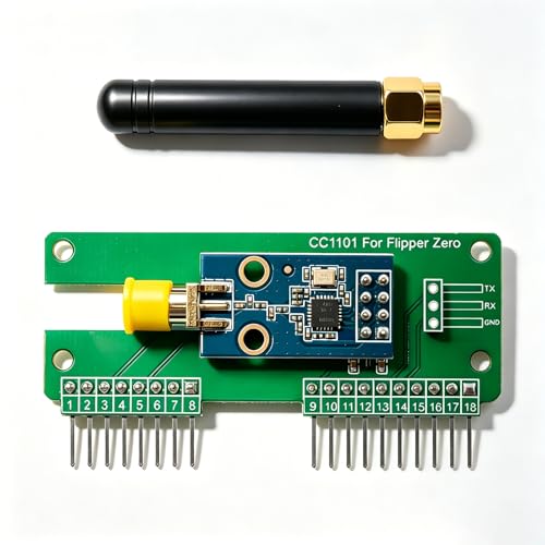 CC1101 Devboard for Flipper Zero, Expand External Antenna - SubGhz GPIO Board Attachment Accessory, Plug and Play