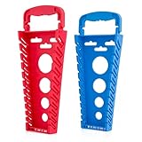DURATECH 2-Piece Wrench Organizers, Wrench Holders, 22-Slot, SAE(1/4'-7/8')&Metric(8mm-19mm), Folding Handle for Carrying or Hanging