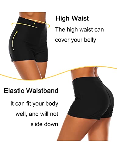 Tournesol Women's Swim Shorts High Waisted Bathing Suit Bottoms Swimsuit Boy Shorts Swimming Bottoms4