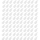 Vorhängehaken 100 Stück Weiß Kunststoff - 28x11,5mm Vorhanghaken für Schienen und Ringe - Robuste Faltenlegehaken für Fenster und Duschvorhang - Universelle Gleiter für Heim und Wohnwagen Zubehör