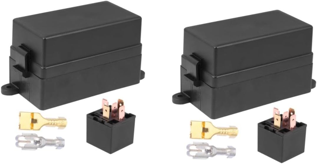 Gatuida 2pcs 12 Fuse Holder Automotive Fuse Block Charger Gadgets Tap Kit Puller Organizer Retractable d Cars Tuners Car Stand Power Solder Console Electronic Black