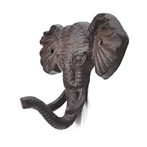 Antiqued Reproduction Cast Iron Elephant Head Single Hook Hanger Animal Shaped Coat Hat Hooks Heavy Duty Iron Art Decorative 1 pc Antiqued Reproduction Cast Iron Elephant Head Single Hook Hanger Animal Shaped Coat Hat Hooks Heavy Duty Iron Art Decorative 1 pc