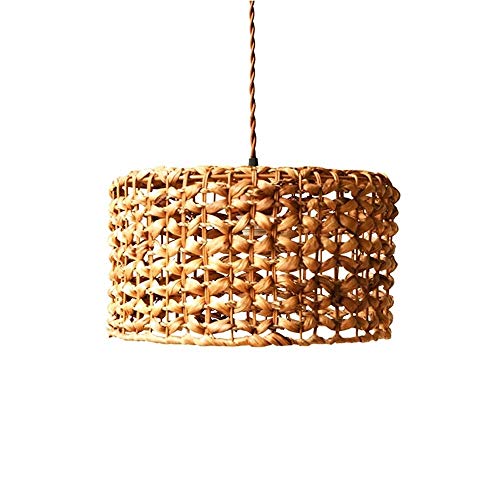Suspension tissée à la main en rotin, luminaire artisanal haut de gamme