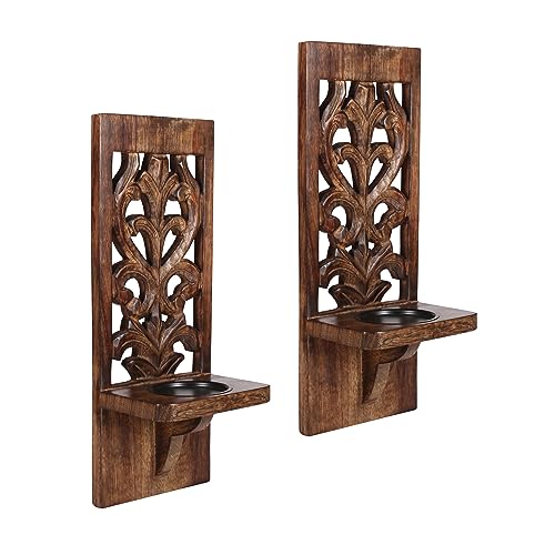 Burntwoodwallsconcessetof2wallmountedpillarcandleholdersforchristmasdecorationrusticwoodenscones16inchwalldecorforlivingroombedroom  Urban Country Home Decor Burnt wood wall sconces set of 2 wall mounted pillar candle holders for christmas decoration rustic wooden scones 16 inch wall decor for living room bedroom  urban country home decor