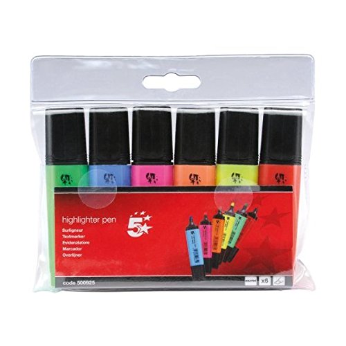 5 stelle evidenziatori scalpello punta 1-4mm linea...