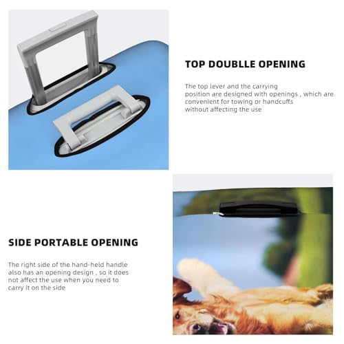 Custom Luggage Cover Personalized Suitcase Cover with Photo Logo Text Double Sided Different Design Customized Elastic Washable Travel Suitcase Protector Cover for Business, 18-21 Inch Luggage4