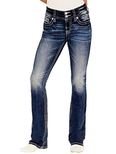 Flamingals Butt Lifting Bootcut Jeans Stretchy Casual Fall Winter Trendy Flare Leg Jeans for Women4