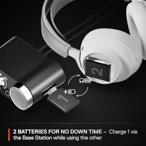 Image of SteelSeries Arctis Nova Pro Wireless Multi-System Gaming Headset - Neodymium Magnetic Drivers - ANC - 2 Battery System - ClearCast Gen 2 Mic - PS5, PS4, PC, Switch, Mobile - White