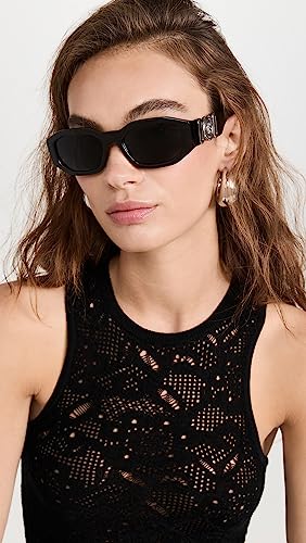 Versace Women's Narrow Rectangle Sunglasses3