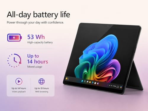 Image of Microsoft Surface Pro 13 inch 2-in-1 Laptop Tablet, X Elite 16GB RAM, 512GB SSD