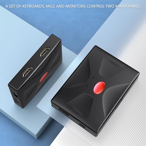 Commutateur KVM en métal durable pour double configuration informatique