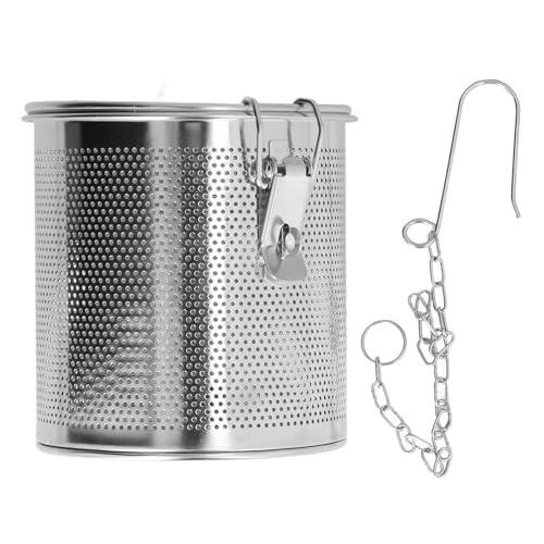 Seasoning Strainer, Stainless Steel Cooking Spice Filter Seasoning Mesh Design Tea Ball Strainer Soup Seasonings Seperation Basket for Gravy Soup Taste Spice (1.3L)