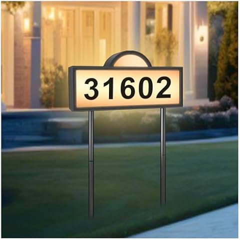 INDARUN Solar Address Number Sign Cover