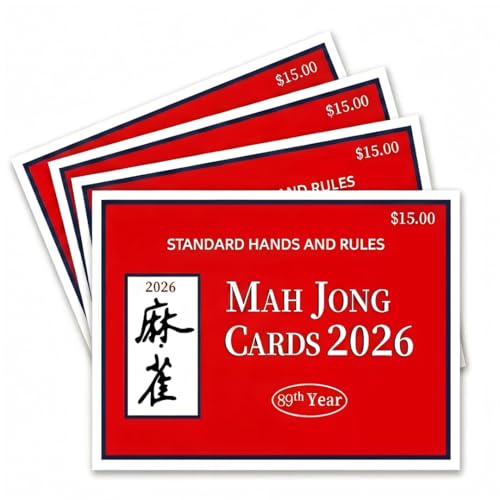 2026 Mahjong Cards Official 4 Pack American Mahjong Cards 01