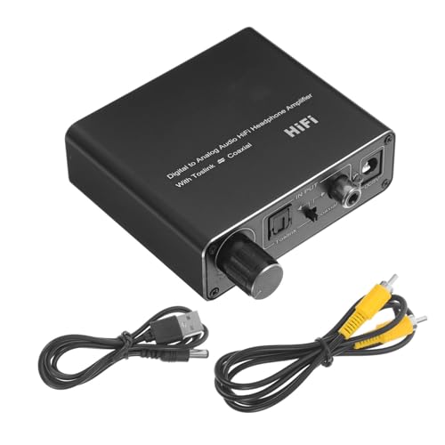 Convertidor óptico analógico NUOBESTY adaptador de audio digital Toslink a RCA estéreo