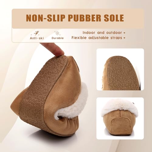 Women's Moccasin Slippers - Slip On House Slipper Warm Faux Fur lined Indoor Outdoor Shoe4