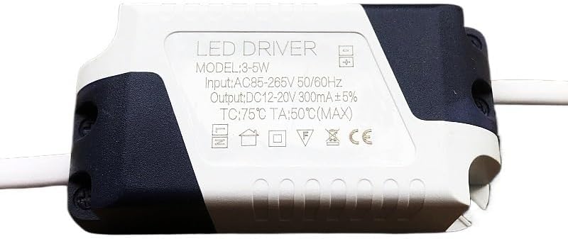LED Driver 300ma 1-3W 3-5W 4-7W 8-12W 12-18W 18-24W LED Constant Current Driver Power Unit Supply for LED Bulb Transformer(3-5W 300ma)