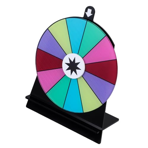 Cabilock Teractive Acrylic Wheel for Prizes Party Game Dry Erase Wheel Stand for Weddings and Celebrations