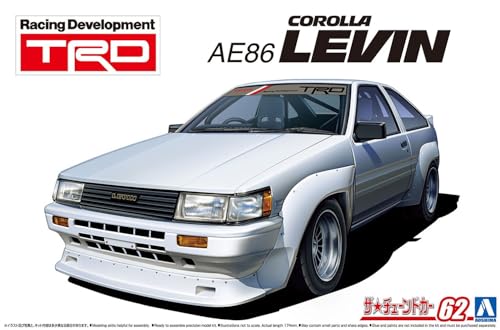 Aoshima Toyota TRD AE86 Corolla Levin ’83 1:24 Model Kit miniatura 4