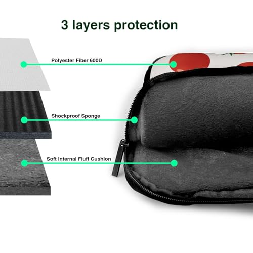 Bolso para portátil 14 pulgadas patrón tomate rojo impermeable miniatura 4