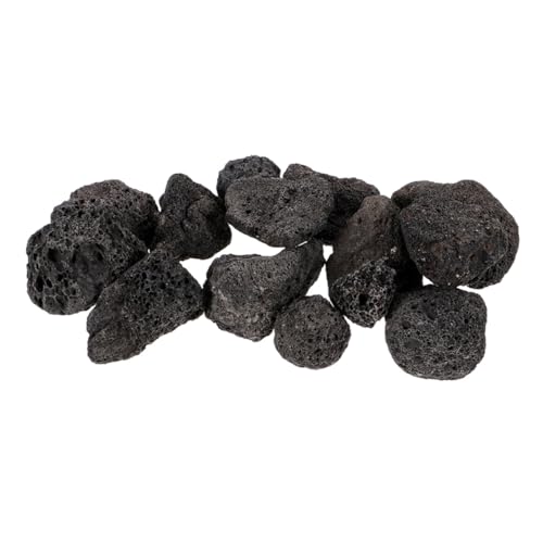 DOITOOL Piedras Volcánicas Naturales Porosas 2-4 Cm 150g Grava Negra para Acuario y Jardinería Sustrato Aireado Decorativo Versátil para Plantas Suculentas y Fogatas