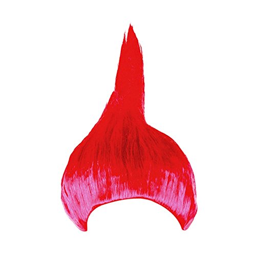 Qinlee Flauschige Perücke Bunt Haarteil Frisuren Gestylten Cosplay Party Perücke Halloween Haarschmuck für Unisex (Rot) Cover