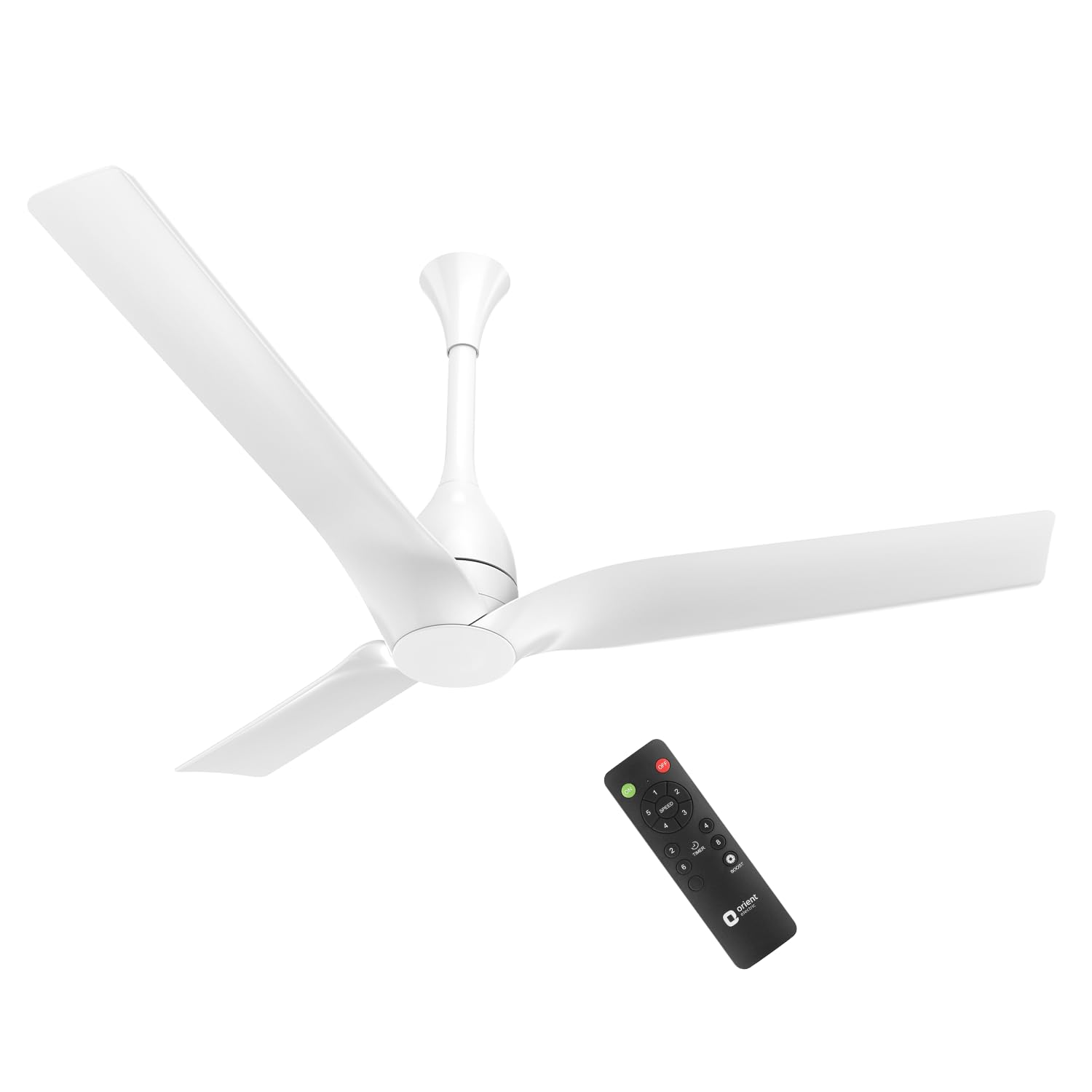 Orient Electric Aerosilent | India’s Most Silent Fan | Less than 50dB| 1200mm BLDC Ceiling Fan with Remote | BEE 5-Star Energy-Efficient Fan | Red Dot Design Winner| 5-Year Warranty | White