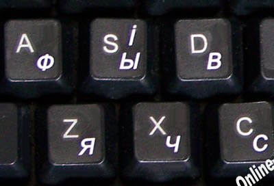 Pegatinas transparantes letras blancas teclado laptop miniatura 1