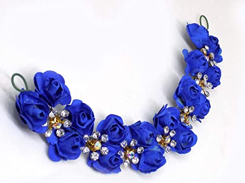 Image of Majik Bun Decoration Hair Gajra For Women And Girls Wedding, Party Hair Decoration Hair Accessories (Blue)