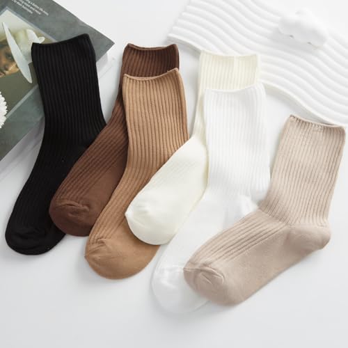 Image of Womens Casual Crew Socks, Cotton Socks for Women Cute Girls, 9-12