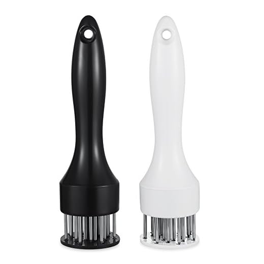 AOMGD 2 Pack Meat Tenderizer Tool Profession Kitchen Gadgets Jacquard Meat Tenderizers 21 Blades Stainless Steel Meat Tenderizer Needle Best For Tenderizing,BBQ,Marinade & Flavor Maximizer