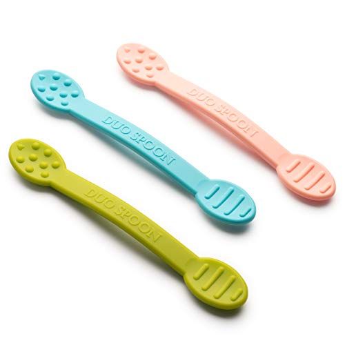 Image of Special Supplies Duo Spoon Oral Motor Therapy Tools, 3 Pack, Textured Stimulation and Sensory Input Treatment for Babies, Toddlers or Kids, BPA Free Silicone with Flexible, Easy Handle
