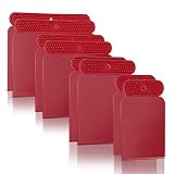 PETITONE Japanspachtel - 8tlg Premium Kunstoff Spachtel Set - Leicht zu reinigender Flächenspachtel - Spachtel Werkzeug - Extra große Griffnoppen - Spachtel Acrylmalerei - Besonders Präzise 45°-Kante…