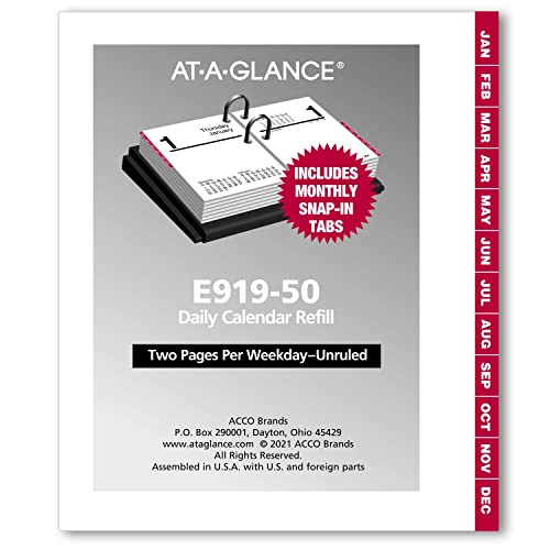 At-A-Glance 2023 Daily Desk Calendar Refill, 3" X 3-3/4", Compact, Refill A, Loose Leaf (E91950) #TOP2