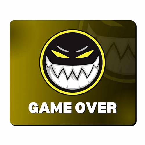 Image of My Print Shop Gaming Mouse Pad - inchGame Over inch Design | Smooth Control Surface & Non-Slip Rubber Base | Ideal for Gaming, Office & Home Desk | 9 x 7.5 Inches
