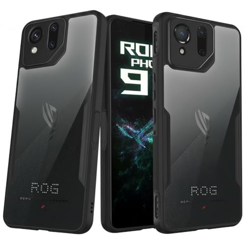 HikerClub Case for ROG Phone 9 and ROG 9 Pro (2024) Slim Fit Non-Slip Bumper Crystal Clear Anti-Yellowing PC Back Protective Cover