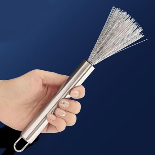 Stainless Steel Pot Brush,Pot Brush,Kitchen Pot Brush, Bowl Brush,Cooking Broom,Metal Scrubbers for Cleaning Dishes,Dish Brush,Stainless Steel cookware scrubbing Brush. (4)