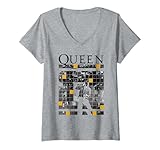 Mujer Queen - Bloques oficiales de conciertos en vivo Camiseta Cuello V