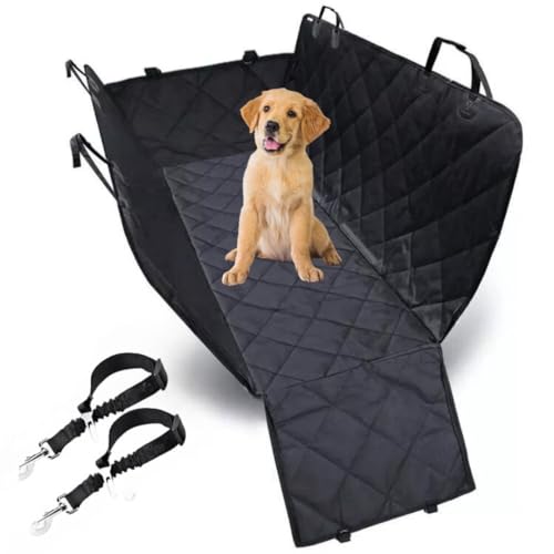 Recalma Coprisedile Auto per Cani 100% Impermeabile, Antigraffiato e Antiscivolo, Trasportino Auto incl. Guinzagli