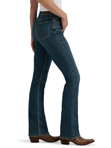 Jean Wrangler Bold Boot denim haut de gamme durable indigo orageux